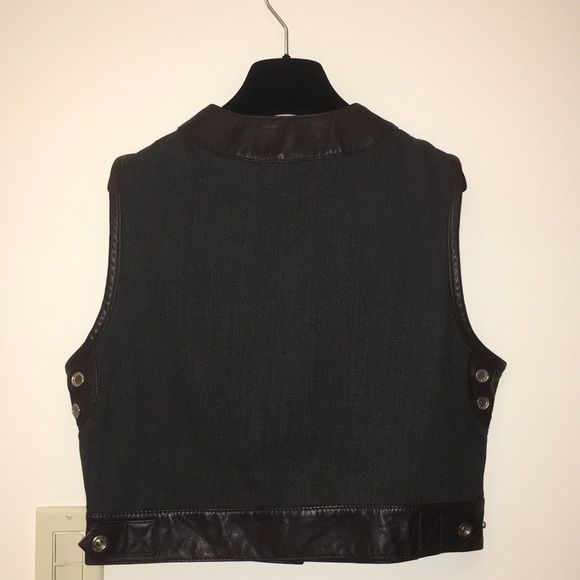 Genuine leather and wool short vest. - Picture 5 of 7